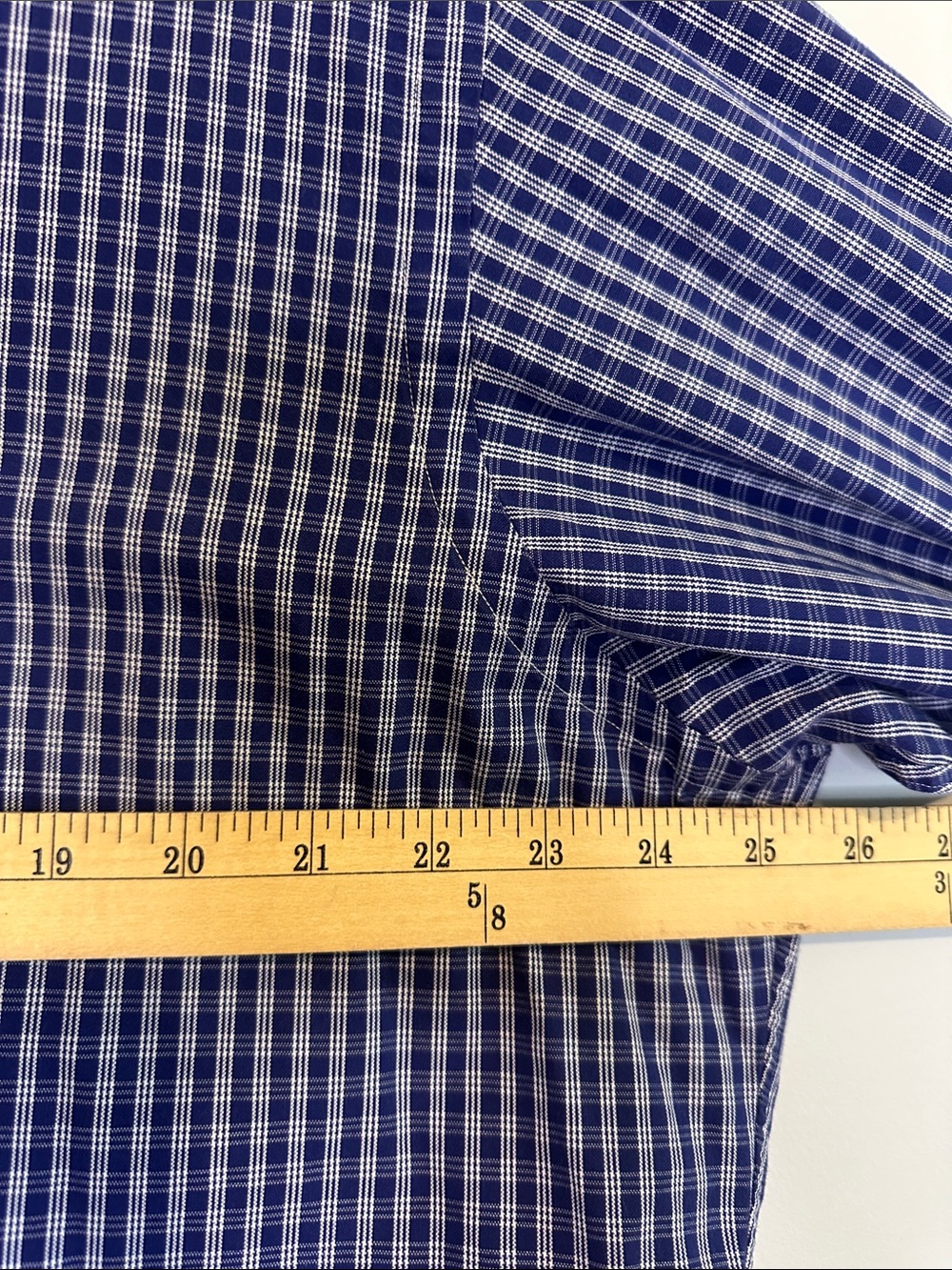 Ralph Lauren Blue and White Gingham Tie-Front Button Down - Picture 3 of 4